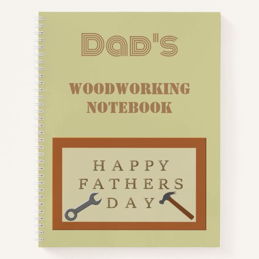 Vaderdag houten teken douane notitieboek (Voorkant)