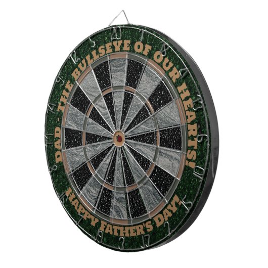 Vaderdag Hulde - Roos van ons Hart Dartbord (Voorkant Rechts)