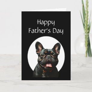 Vaderdag Humor Huisdier Franse Bulldog Gestreepte  Kaart