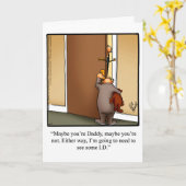 Vaderdag Humor Wenskaart Kaart (Gele Bloem)