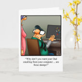 Vaderdag Humor Wenskaart Kaart (Gele Bloem)