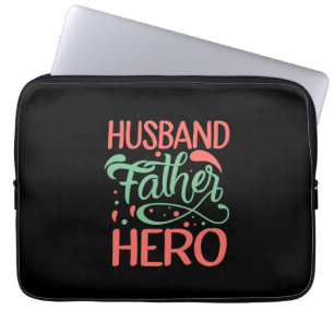 Vaderdag Husband Father Hero Laptop Sleeve