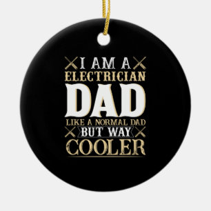 Vaderdag Ik Ben Een Elektriker Papa Keramisch Ornament