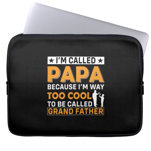 Vaderdag Ik heet Papa Laptop Sleeve (Voorkant)