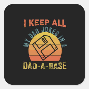 Vaderdag ik hou al mijn vaders okes vierkante sticker