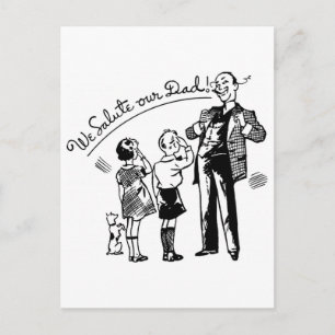 Vaderdag illustratie briefkaart
