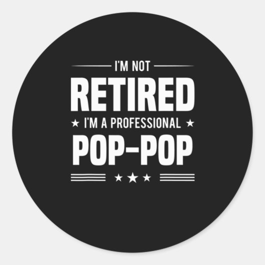 Vaderdag | Im A Professional Pop Pop Ronde Sticker (Voorkant)