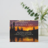 Vaderdag Inspirerend Bijbel Verse, Sunset Briefkaart (Staand voorkant)