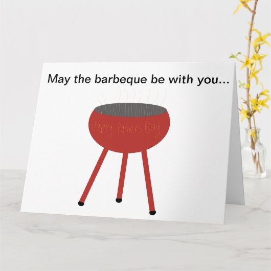 Vaderdag kaart Barbeque (Gele Bloem)