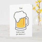 Vaderdag Kaart Bier (Gele Bloem)