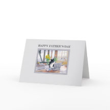 Vaderdag kaart - Border Collie hond op zijn laptop