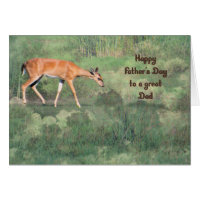 Vaderdag Kaart met A Deer