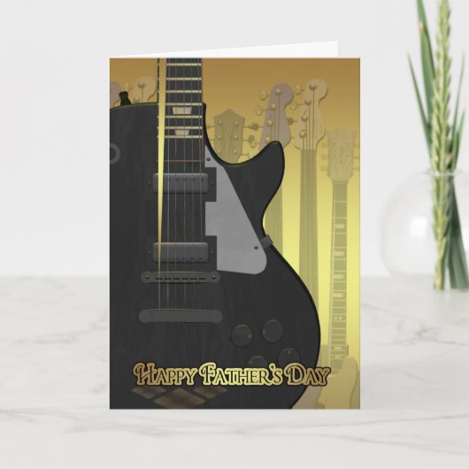 Vaderdag Kaart met gitaar (Voorkant)