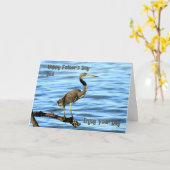 Vaderdag Kaart met Heron Bird (Gele Bloem)