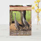 Vaderdag Kaart met Sandhill Cranes (Gele Bloem)