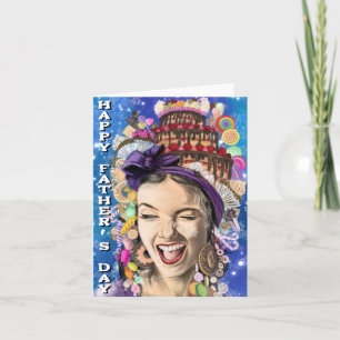 Vaderdag Kaart met Speelse Vrouw - Grappig