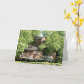 Vaderdag kaart met sprookjesboomhuis (Gele Bloem)