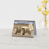 Vaderdag Kaart met trekker (Gele Bloem)