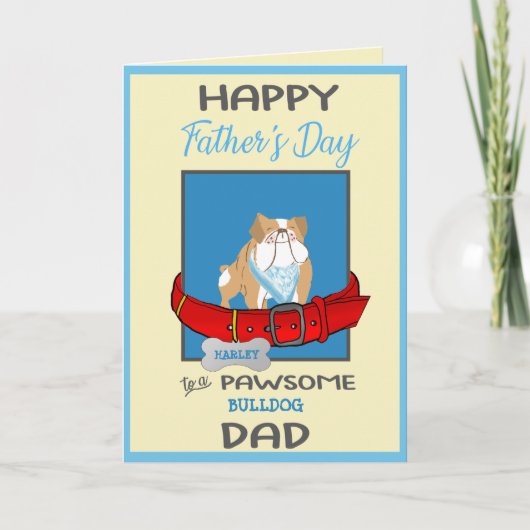Vaderdag Kaart van je Bulldog (Voorkant)