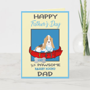 Vaderdag Kaart van uw Basset Hound Dog