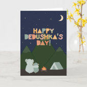 Vaderdag Kaart voor Dedushka (Gele Bloem)