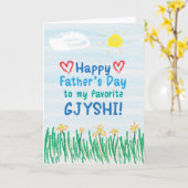 Vaderdag Kaart voor Gjyshi (Gele Bloem)