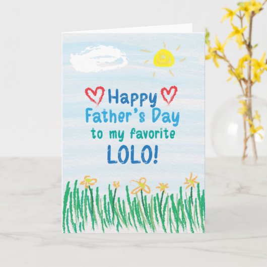 Vaderdag Kaart voor Lolo (Gele Bloem)