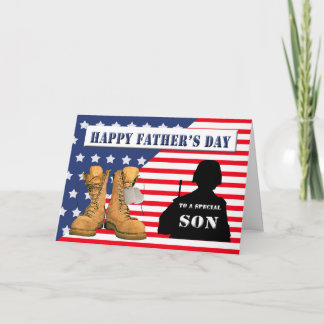 Vaderdag Kaart voor Militaire Zoon