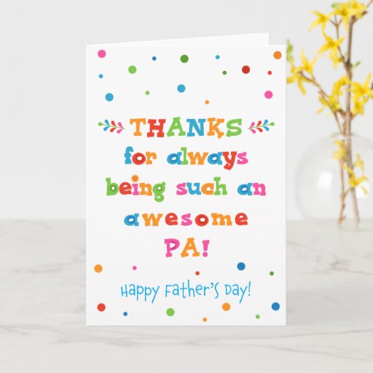 Vaderdag Kaart voor Pa (Gele Bloem)