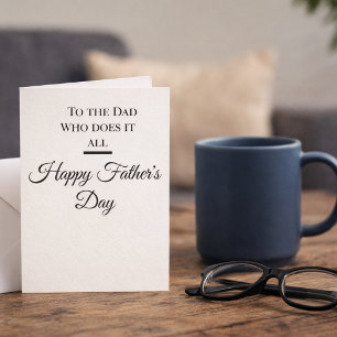 Vaderdag kaart voor Papa Minimalistisch Elegant
