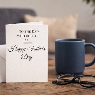 Vaderdag kaart voor Papa Minimalistisch Elegant