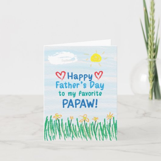 Vaderdag Kaart voor Papaw (Voorkant)
