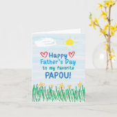 Vaderdag Kaart voor Papou (Gele Bloem)