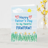 Vaderdag Kaart voor Pawpaw (Gele Bloem)