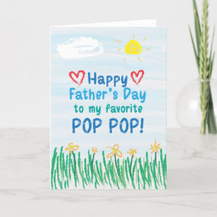 Vaderdag Kaart voor Pop Pop