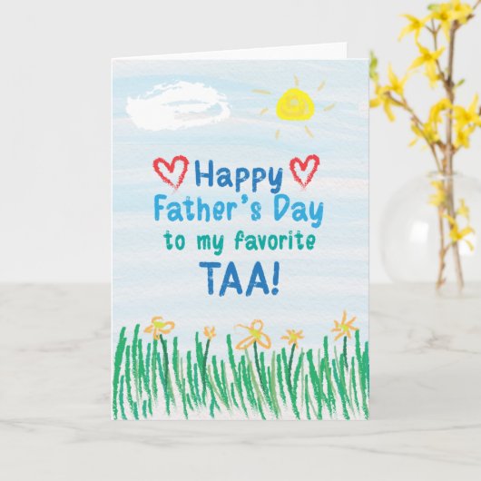 Vaderdag Kaart voor Taa (Gele Bloem)