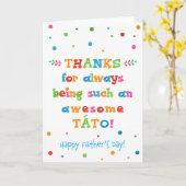 Vaderdag Kaart voor Táto (Gele Bloem)