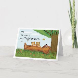 Vaderdag kaart voor Twin Dad - Beste Twin Daddy