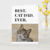 Vaderdag Kat Vader Beste Ever Huisdier Foto Kaart (Gele Bloem)