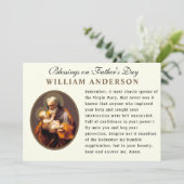 Vaderdag katholieke Memorare Prayer Kaart (Staand voorkant)