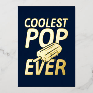 Vaderdag Kinderen Foto Coolste Papa Ooit Goud Folie Feestdagenkaart