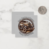 Vaderdag Klassieke Auto Notitiekaartje (Voorkant / Achterkant in situ)