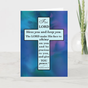 Vaderdag Kruis met de Schrift Zegen op Blauw Kaart