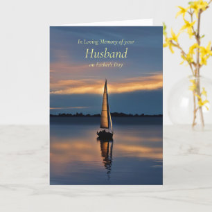 Vaderdag laat echtgenoot herdenking met zeilboot kaart