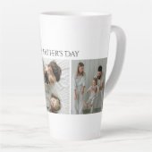 Vaderdag Latte Mok – Aangepaste 3 Foto & Tekst (Rechterhoek)