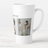 Vaderdag Latte Mok – Aangepaste 3 Foto & Tekst (Rechts)