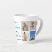 Vaderdag Latte-Mok | Gepersonaliseerde foto's Latte Mok (Rechterhoek)