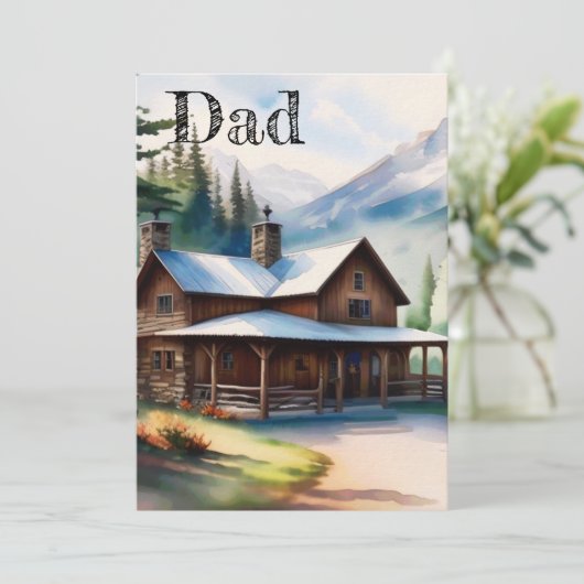 Vaderdag Log Home Kaart (Staand voorkant)