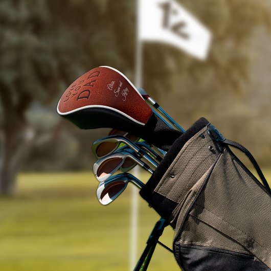 Vaderdag Love you dad bruin leer Golfheadcover