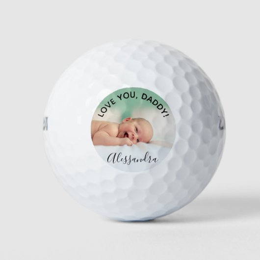 Vaderdag Love You, Daddy Custom Photo Golfballen (Voorkant)